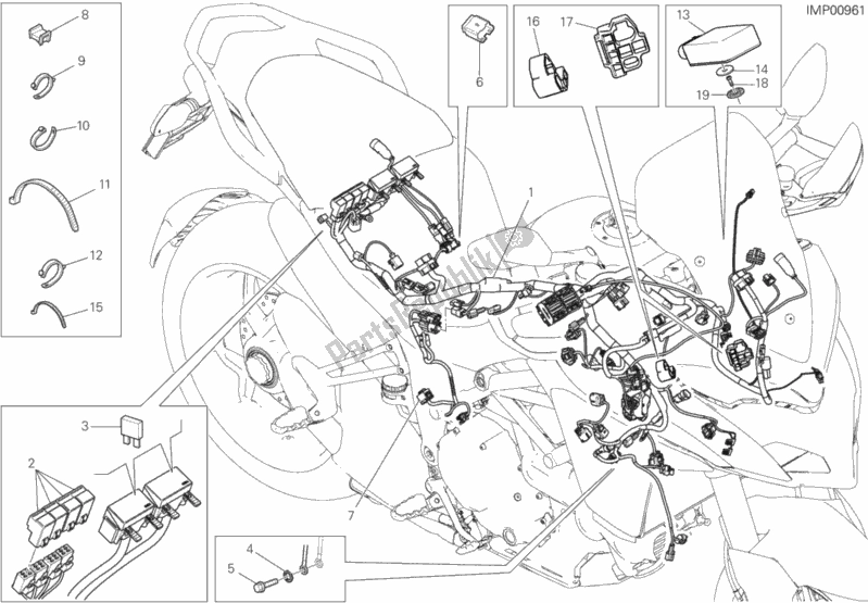 Toutes les pièces pour le Faisceau De Câblage du Ducati Multistrada 1200 S Touring Brasil 2016